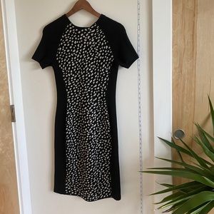 Tory Burch TB sweater dress polka dot b&w